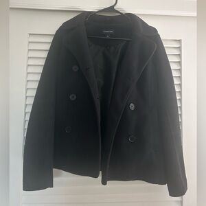 Lands' End Classic Black Coat